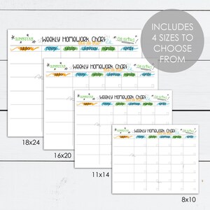 Homework, Homework Chart, Homework Planner, Homework Sign, Homework Station, Homework Organizer, Homework Tracker, Homeschool Planner image 2