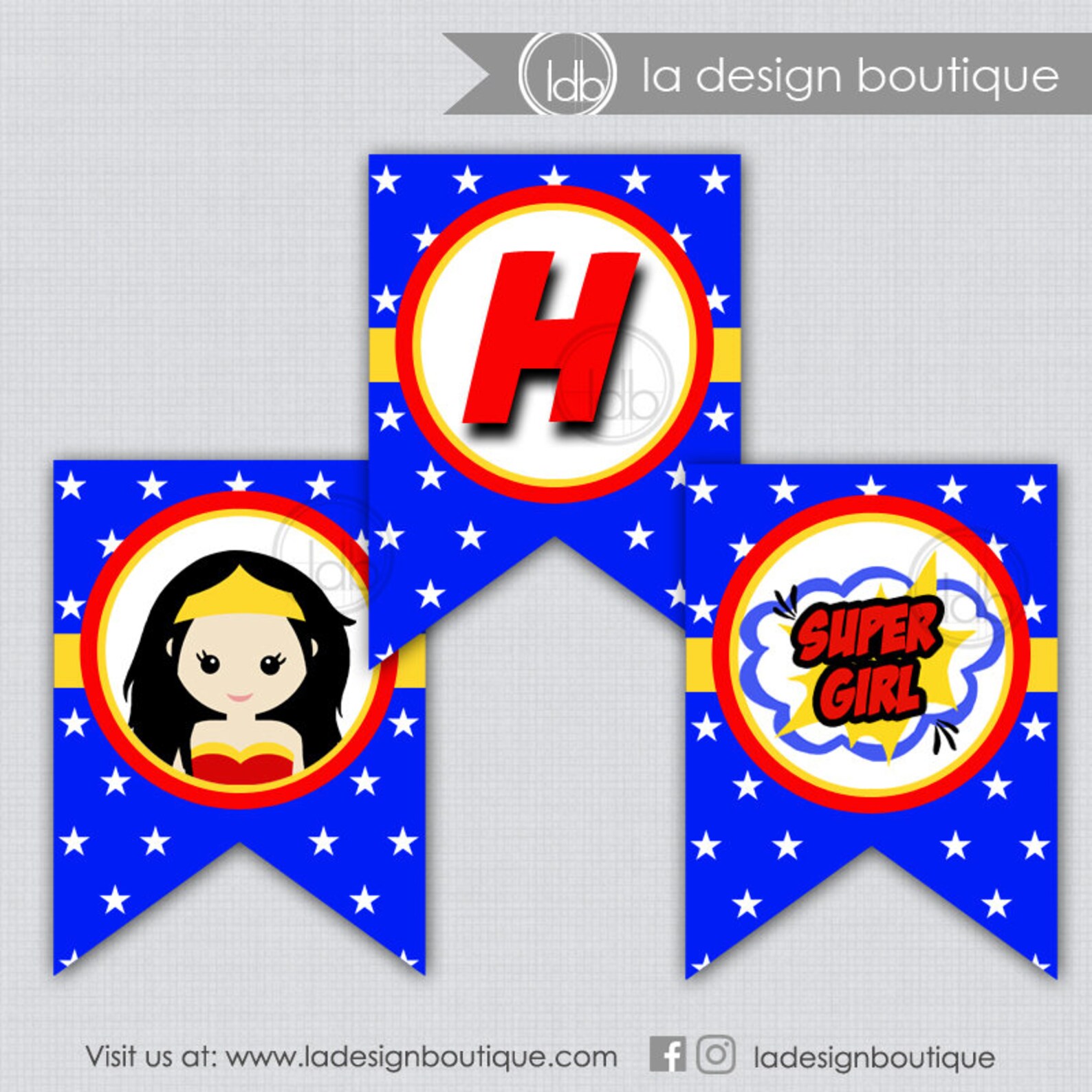 Superhero Banner Printable Superhero Banner Superhero Girl Etsy