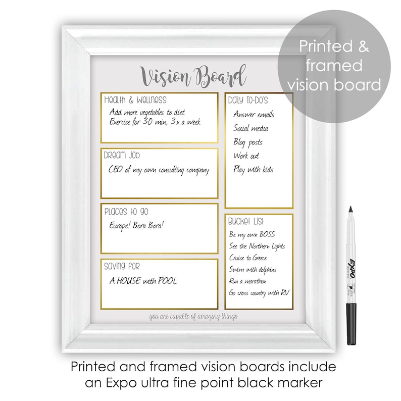 Vision Board Printables Vision Board Vision Board Planner | Etsy