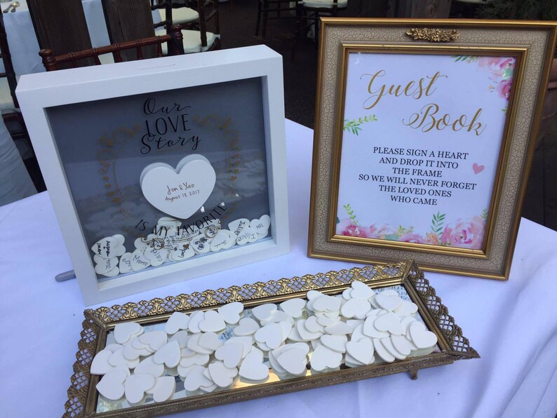 Guest Book Sign, Guest Book Wedding, Guest Book Drop Box, Heart Guest Book Sign, Heart Guestbook Sign, Guest Book Alternative, Wedding Signs image 5