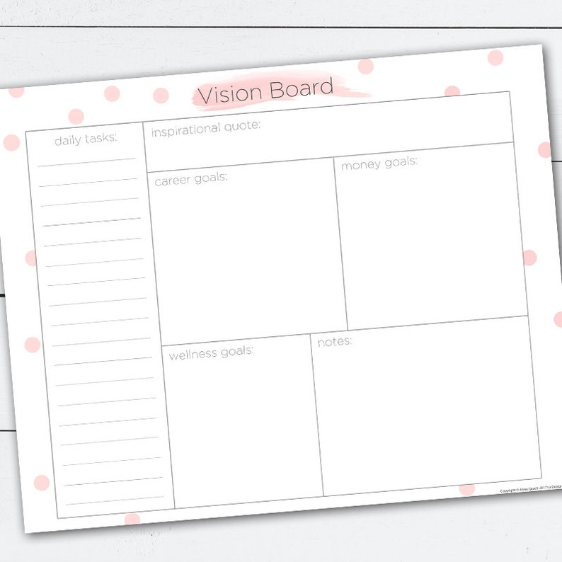 Vision Board Vision Board Frame Vision Board Printables - Etsy