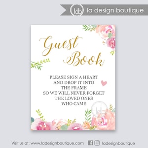 Guest Book Sign, Guest Book Wedding, Guest Book Drop Box, Heart Guest Book Sign, Heart Guestbook Sign, Guest Book Alternative, Wedding Signs image 1