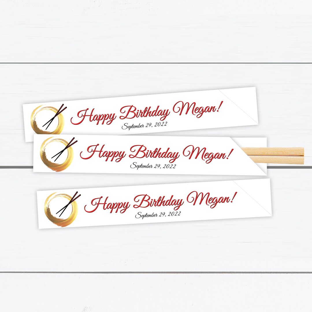 Hibachi Chopstick Sleeves, Hibachi Decor, Hibachi Party Decor