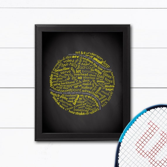Tennis Gifts, Personalized Tennis Gifts, Personalized Tennis Ball, Personalized Team Gifts, Sports Wall Art, Coach Gift, Gifts for Team Il_570xn