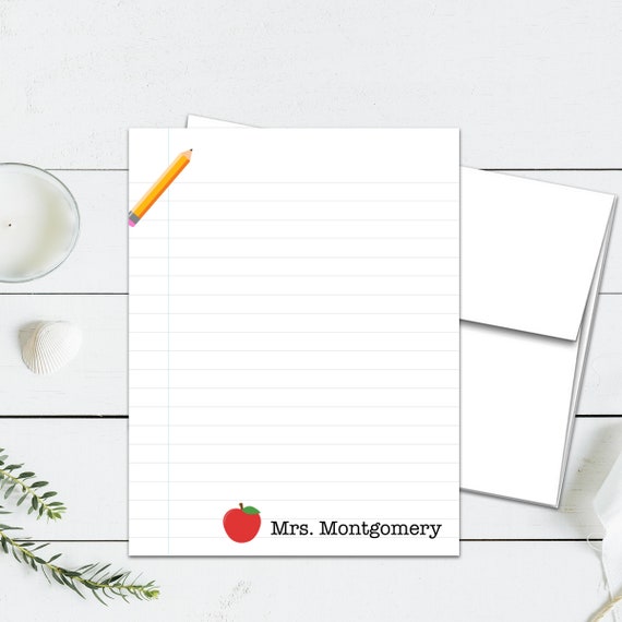 Personalized Teacher Notes, Teacher Stationary Personalized, Personalized Stationery Cards, Gifts for Teachers, Teacher Appreciation, Gift Il_570xn