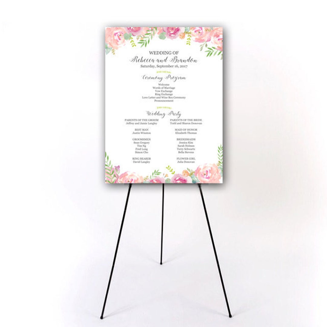 Wedding Ceremony Program, Wedding Program, Wedding Ceremony, Wedding ...