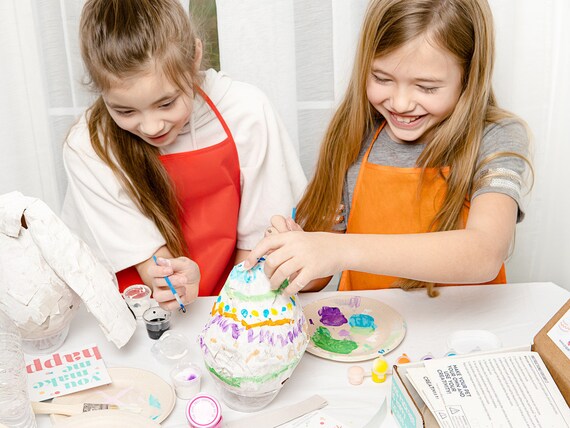 Easter Activity, Easter Activity Kit, Easter Eggs DIY, Easter Bunny, Paper Mache Activity, Arts and Crafts for Kids, Spring Ideas, Egg Decor Il_570xn