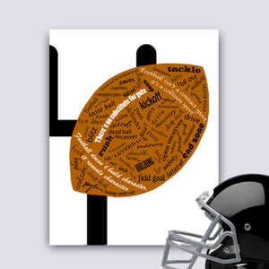 Football Decor, Football Gifts, Football Coach Gift, Football Decor For Boys Room, Football Decor for Kids, Football Wall Art Football Party