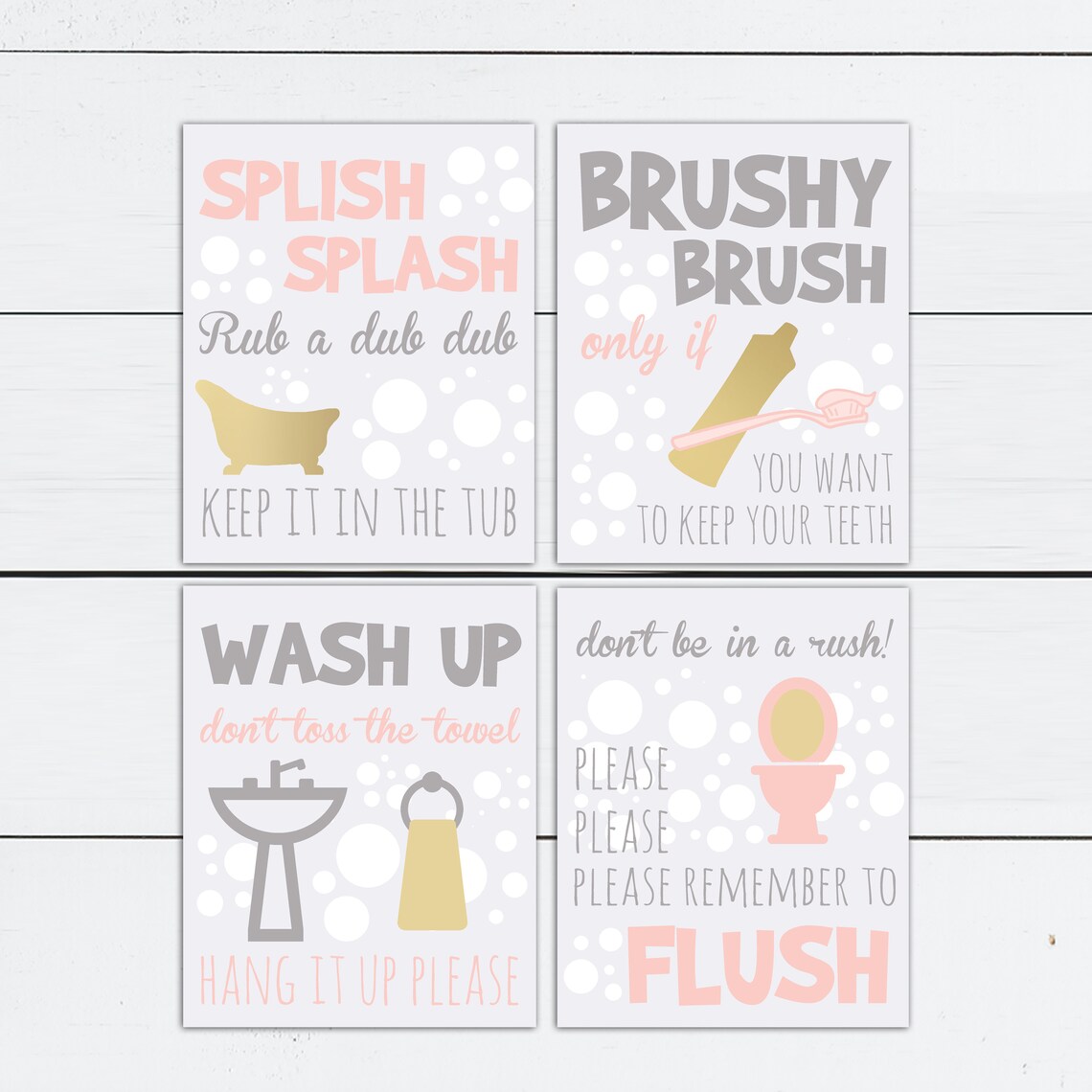 Girl Bathroom Wall Art Girl Bathroom Decor Girl Bathroom | Etsy