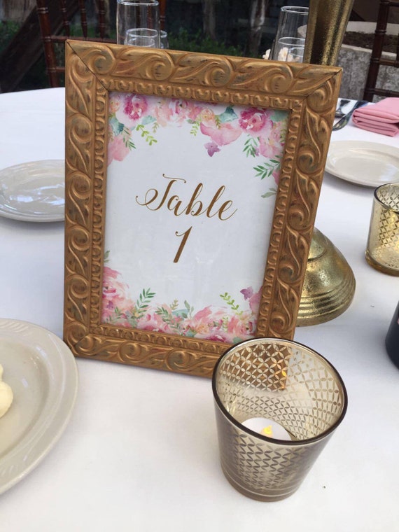 Table Number Cards, Table Number Wedding, Table Number Printable, Wedding Table Numbers, Table Number Signs, Floral Table Numbers, Signs Il_570xn