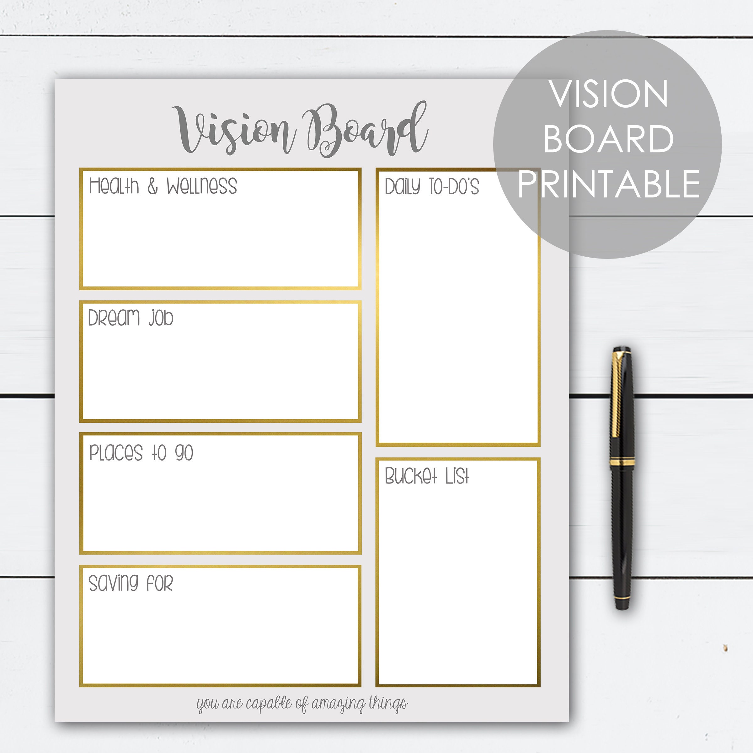 Vision Board Printables Vision Board Vision Board Planner - Etsy Canada