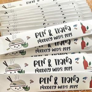 Pho Chopstick Sleeves, Chopsticks Personalized, Vietnamese Wedding, Pho Birthday, Pho Party, Vietnamese Print, Phobulous, Chopstick Sleeves image 6