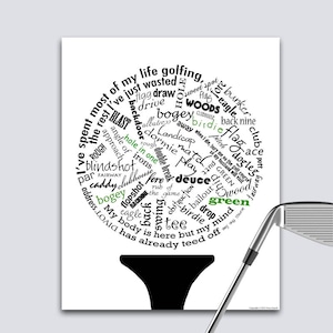 Golf Gifts, Golf Gifts for Men, Golf Wall Art, Golf Gifts for Him, Golf Decor, Golf Print, Hole in One, Golf Tees, Golf Ball, Golf Printable