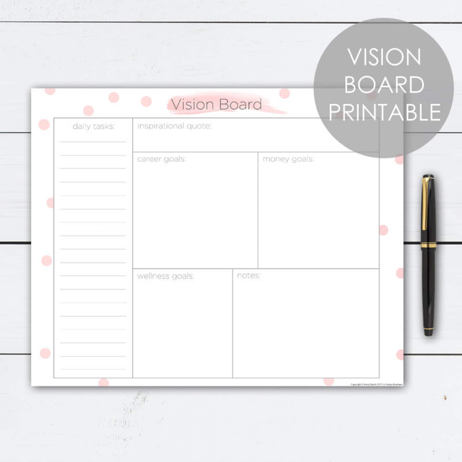 Vision Board Vision Board Frame Vision Board Printables | Etsy
