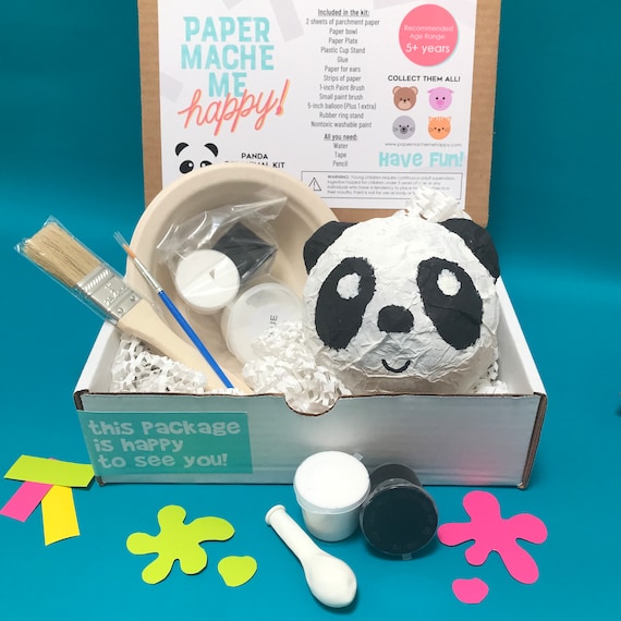 Panda, Panda Gifts, Panda Gifts for Kids, Panda Papercraft, Ornament,  Activities for Kids, Painting Kits, Paper Mache, DIY Kits for Kids by La  Design Boutique