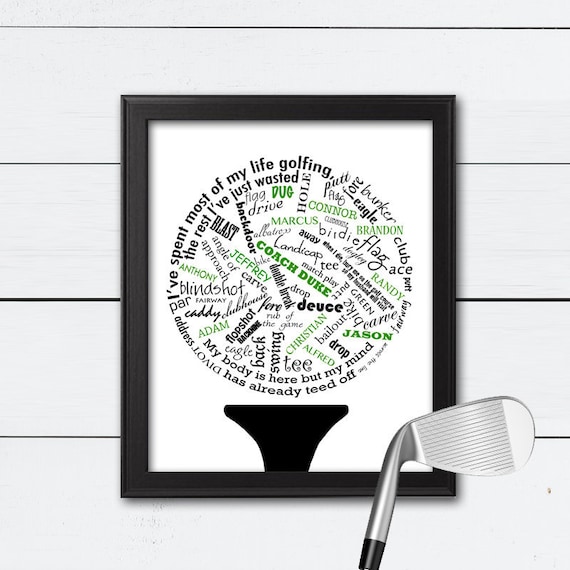 Golf Gifts, Golf Gifts for Men, Team Gifts, Golf Team Gift, Golf Coach Gift, Golf Coach Frame, Golf Tee Art, Golf Decor, Personalized Golf Il_570xn