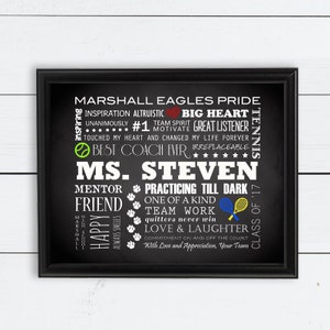 Regalo personalizado para entrenador, letrero personalizado para entrenador, regalo para entrenador, regalo personalizado para profesor, ideas para regalos para entrenador, ideas para regalos para profesor, imprimible