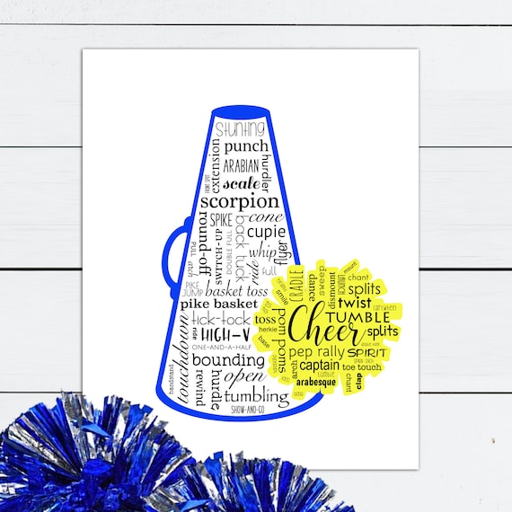 Cheerleader Gifts, Cheer Gifts, Cheerleader Gifts for Seniors, Cheerleader  Gift Idea, Cheer Coach Gift, Cheer Team, Personalized Art, Summit by La  Design Boutique | Catch My Party