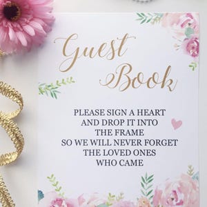 Guest Book Sign, Guest Book Wedding, Guest Book Drop Box, Heart Guest Book Sign, Heart Guestbook Sign, Guest Book Alternative, Wedding Signs image 2