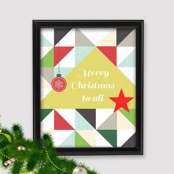 Merry Christmas Sign, Merry Christmas Print, Merry Christmas Art, Christmas Sign, Christmas Prints, Christmas Art Print, Holiday Art 8x10 Il_570xn