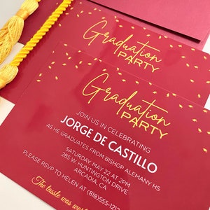 Invitación de graduación, Tarjeta de invitación de graduación, Invitaciones de graduación, Invitaciones para fiesta de graduación, Ideas para fiesta de graduación, Etiquetas para recuerdos de fiesta, Botella de agua
