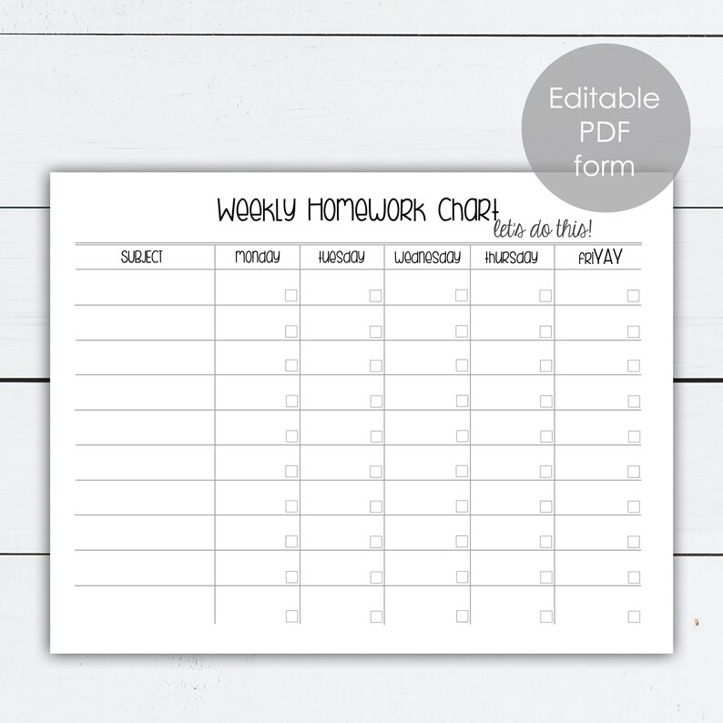 Homework, Homework Chart, Homework Planner, Homework Sign, Homework Station, Homework Organizer, Homework Tracker, Homeschool Planner image 3