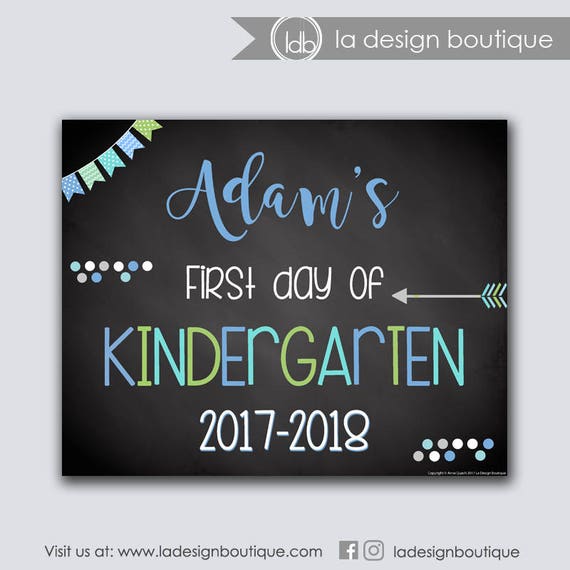 First Day of School Sign, First Day of School Sign Chalkboard, First Day of School Sign Printable, Preschool Signs, Memory Board, End of the Il_570xn