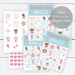 Valentines Day Bingo, Valentines Day Bingo Cards, Valentines Day Bingo Printable, Bingo Game, Bingo Cards Printable, Valentines Day Gift