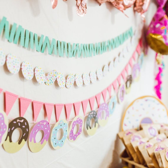 Donut Garland Donut Banner Doughnut Garland Garland Banner