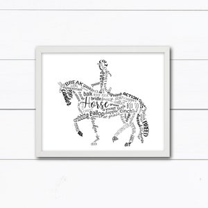 Horse Rider Gifts Personalized, Horse Rider Gifts, Horse Print, Gifts for Equestrians, Equine Gifts, Equine Print, Rider, Equestrian Art