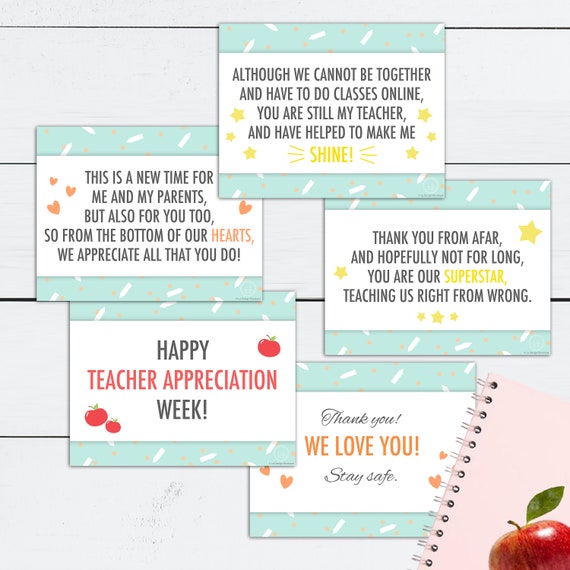 Virtual Teacher Appreciation, Virtual Teacher, Virtual Gift, Teacher Appreciation Gift, Teacher Appreciation Printable, Quaranteach, 2020 Il_570xn