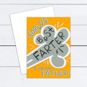 Dad Card, Fathers Day Card, Funny Dad Card, Funny Dad Birthday, Funny Fathers Day, Dad Joke, Greeting Card, Card for Dad, Best Farter, Gift