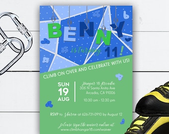 Rock Climbing, Rock Climbing Party, Rock Climbing Party Invitation, Rock Climbing Invitation, Rock Climbing Invite, Rockclimbing Birthday
