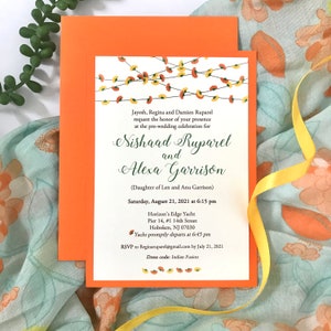 Indian Invitation, Indian Wedding Invitation, Indian Wedding, Marigold Invitation, Hindu Wedding, Mehndi, Marigold Flowers, Bollywood