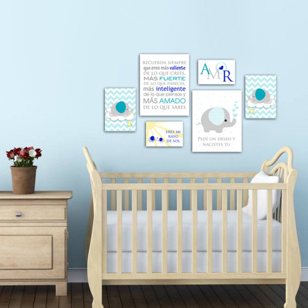 Elephant Nursery Decor, Elephant Nursery Wall Art, Elephant Nursery