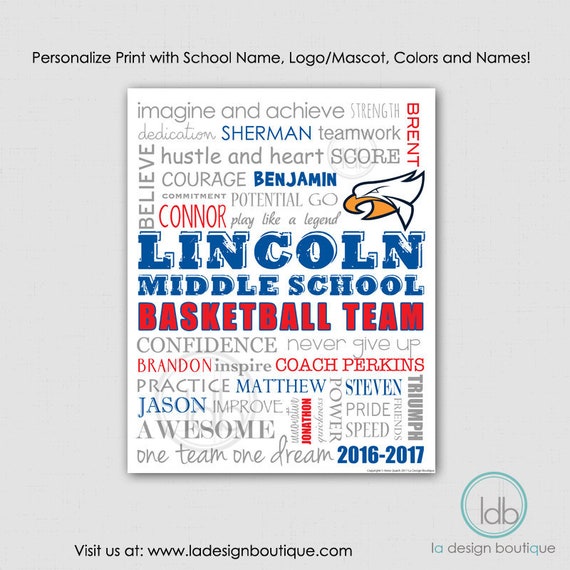 Sports Team Gift, Sports Team Collage, Sports Team, Coach Gift, Team Gifts, Player Gifts, Personalized Gift, Classroom Gifts, Classroom Sign Il_570xn