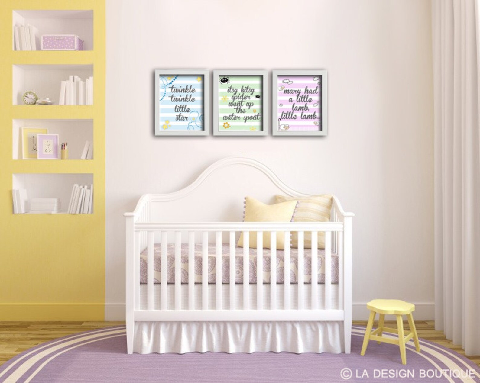 Nursery Rhyme, Nursery Rhyme Decor, Nursery Rhyme Prints, Nursery Wall ...