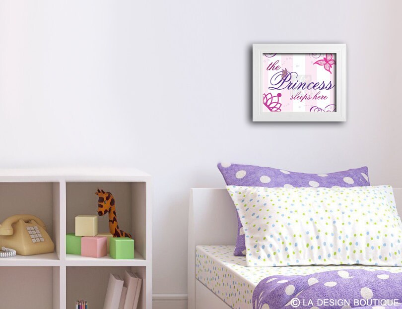 Princess Wall Art, Princess Wall Decor, Princess Art, Bedroom Wall