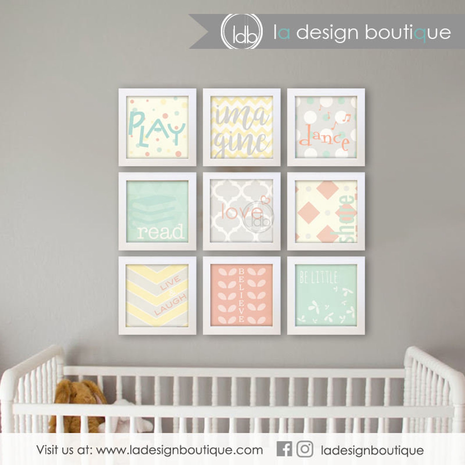 Nursery Wall Art Quotes, Nursery Wall Art Printable, Nursery Decor ...