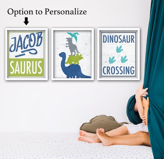 Personalized Dinosaur Gift, Personalized Dinosaur Sign, Dinosaur Wall Art, Boy Bedroom, Saurus, Printable, Nursery Decor, Boy Bedroom Signs Il_570xn