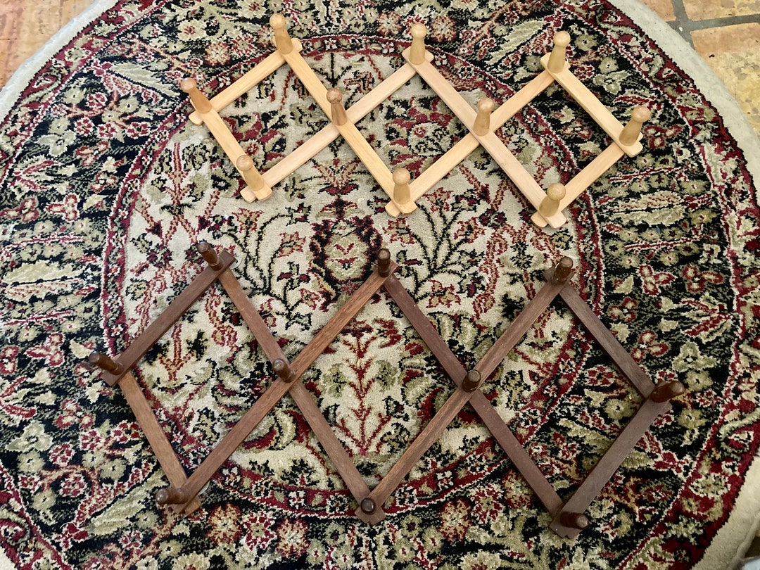 Coat Rack Midcentury Accordion Coat Rack Expanding Wall Rack Etsy