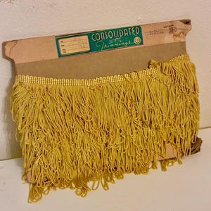 6.5 yds Gold Tassel Fringe Trim – 6.5 Yards – 3” Long Cotton Decorative Border