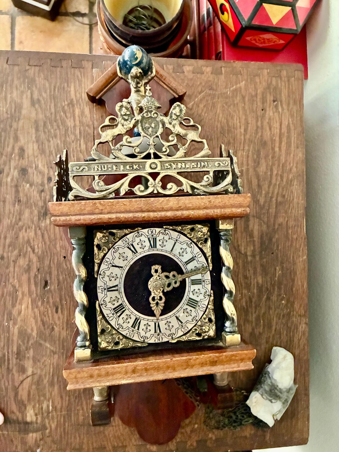 Vintage Dutch Zaanse Wall Clock Atlas WUBA Warmink Style Mid