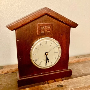 Vintage Bombay Uhr, The Bombay Company Alex & Ivy 1993 Quarz-Kaminuhr, Arbeitsmantel-Scheunenform