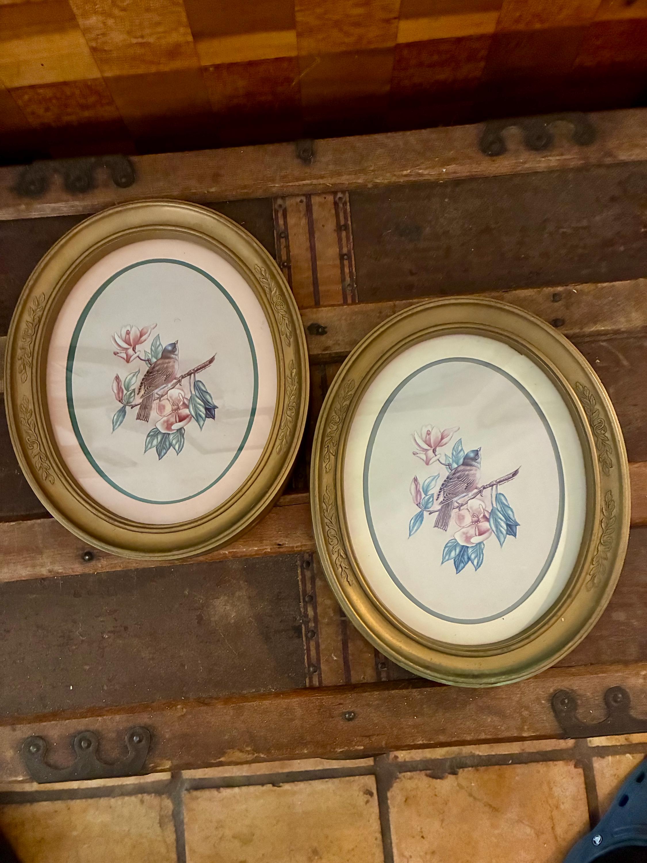 1983 Homco Bird Prints – Gold Oval Frames, Set of 2, 11x9” - Etsy