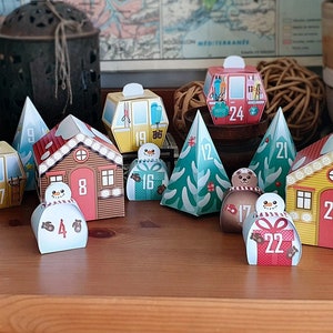 Mountain Wonderland Ski Advent Calendar 25 Advent Box for a Christmas