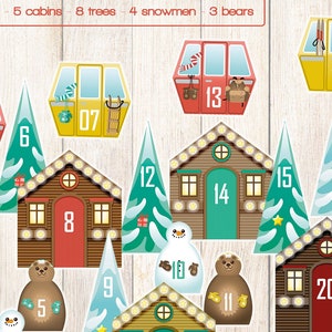Mountain Wonderland Ski Advent Calendar 25 Advent Box for a Christmas