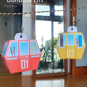 Gondola lift Advent Calendar 25 advent box for a Christmas countdown