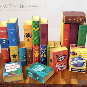 Libri dei maghi Calendario dell'avvento “La mia libreria dei maghi” 24 scatole dell'avvento per il conto alla rovescia di Natale