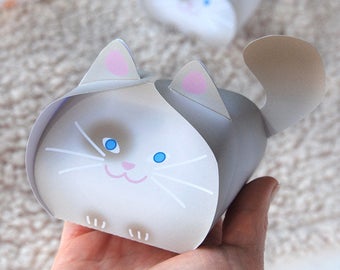 Cat favor box for purrrr’fect gift - 6 cute cat gift box for cat birthday favors